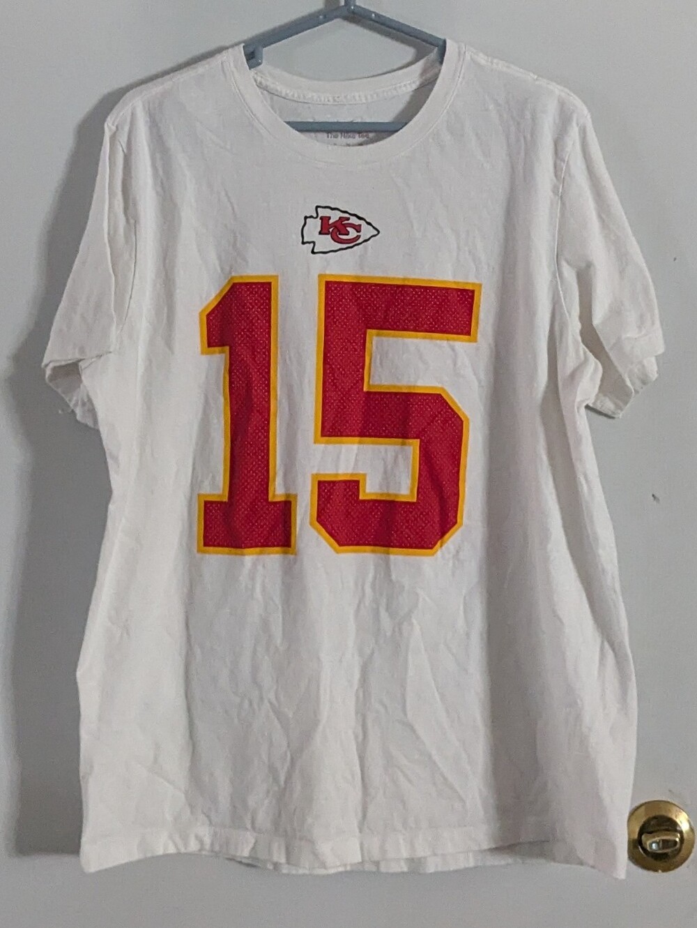 Kansas City Chiefs #15 White Tee XL